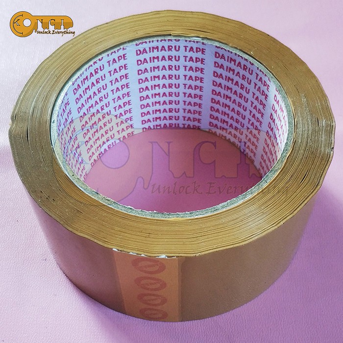 Lakban Bening Dan Coklat 2&quot; - Coin Tape - 90 Yard - Murah Dan Berkuali - Cokelat