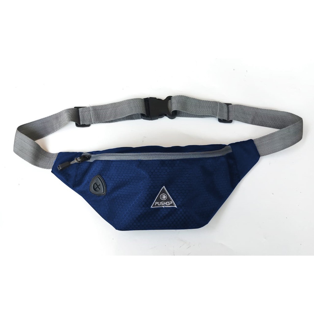 Waistbag Waterproof Lubang Headset Pushop Simpel Keren Kece Badai Aslina Bro