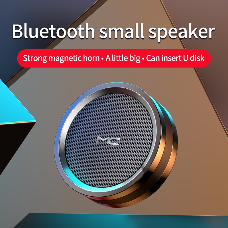 Speaker Bass Mini Bluetooth Wireless Audio Portable Subwoofer Audio Speaker Macaron Speaker MC A7  Musik Box Wireless Portable Speker Mini Bass