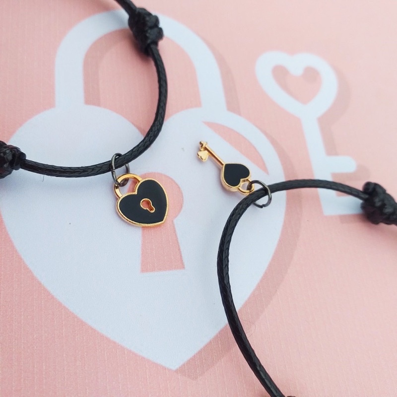 Gelang magnet love kunci Couple / gelang magnet gembok kunci love