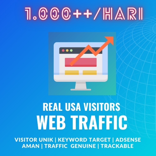 Jasa Traffic Website 1000 Visitor/hari Boost Aman Adsense & SEO🇺🇸