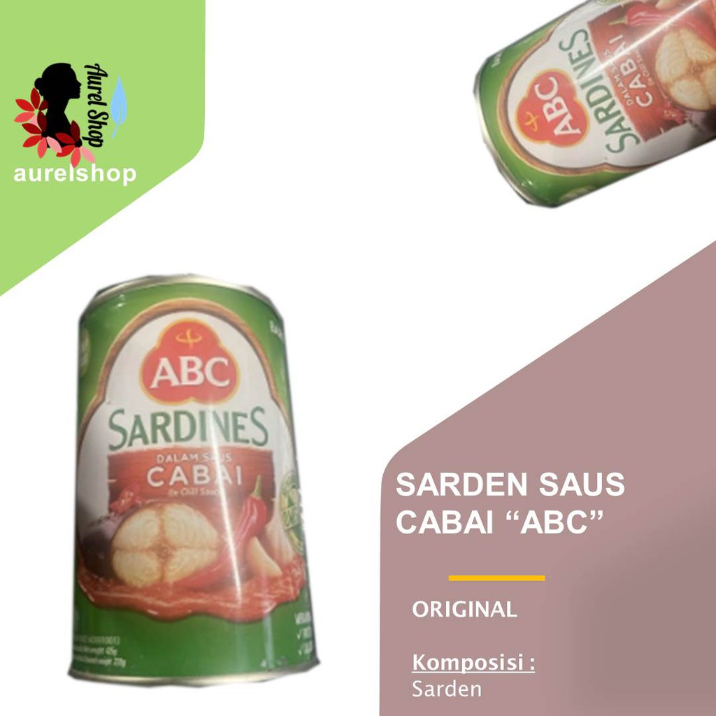 

ABC Sarden Saus Cabai Sardines Chili kemasan Kaleng 425 gram