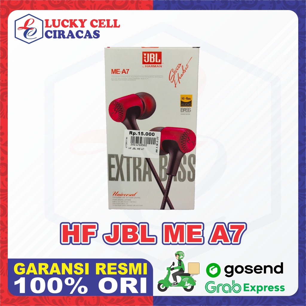 Hf Handsfree Headset JBL ME A7