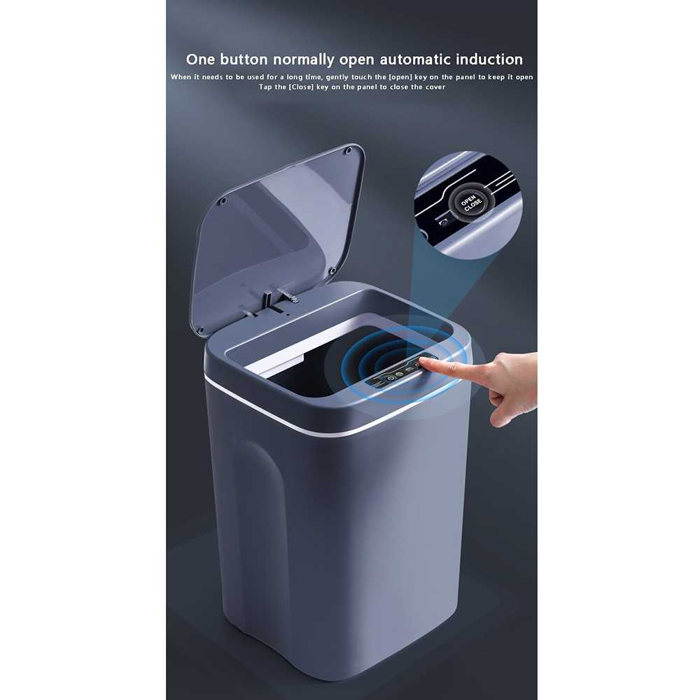 HOUSEWARE Tempat Sampah Smart Trash Can Motion Sensor Battery 14L - L2