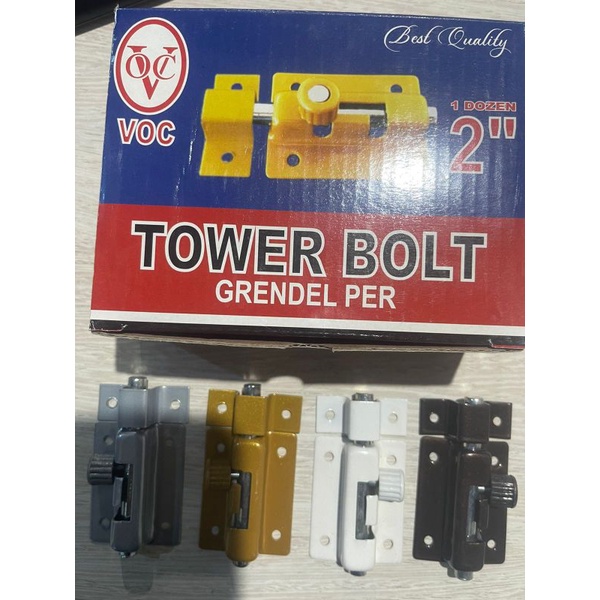 GRENDEL PER TOWER BOLT 2&quot; -GERENDEL- SELOT - SLOT - KUNCI SLOT - SELOT KUNCI - GRENDEL SLOT PINTU