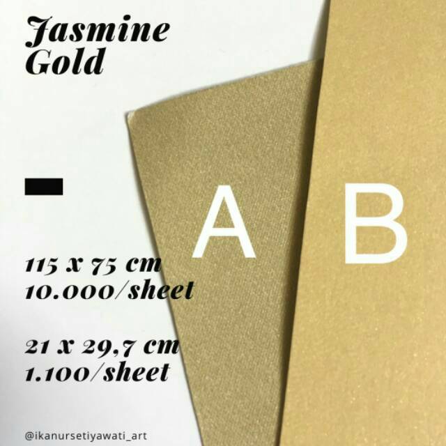 (1 lembar) Kertas jasmine gold A4 210 gram murah