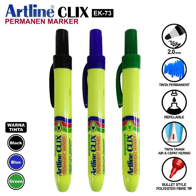 

ARTLINE PERMANENT MARKER CLIX EK-73 MERAH