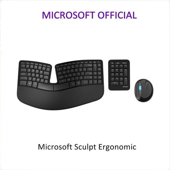 Microsoft Sculpt Ergonomic Desktop Usb [L5V-00027] Original-Grs 3 Thn Terlaris