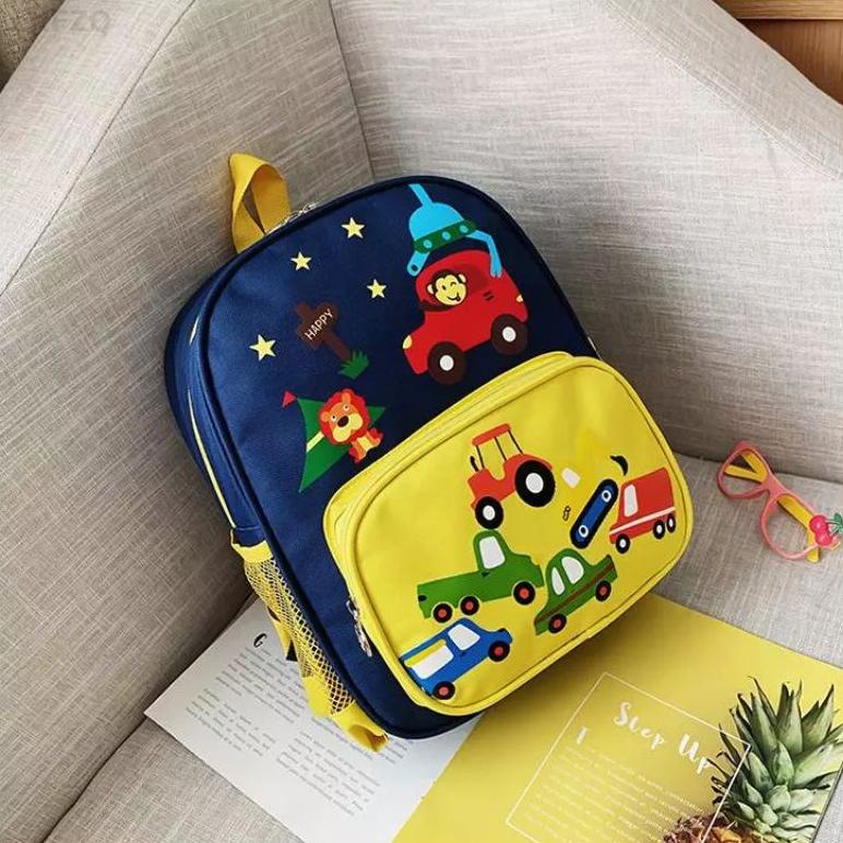 Mochillastore - Tas Sekolah Backpak Anak Tk - Sd - Paud Modis Anak-Anak Gambar Dunia Hewan Kartun Lu
