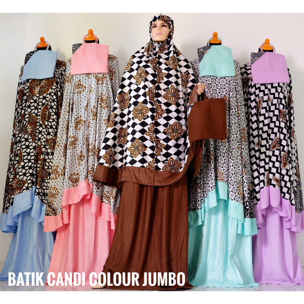Mukena Batik candi colour jumbo mukena adem mukena murah mukena solo mukena batik mukena jumbo