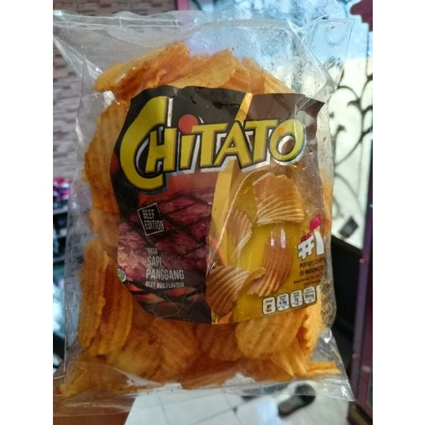 

chitatos sapi panggang 250gr/snack repack/snack ori