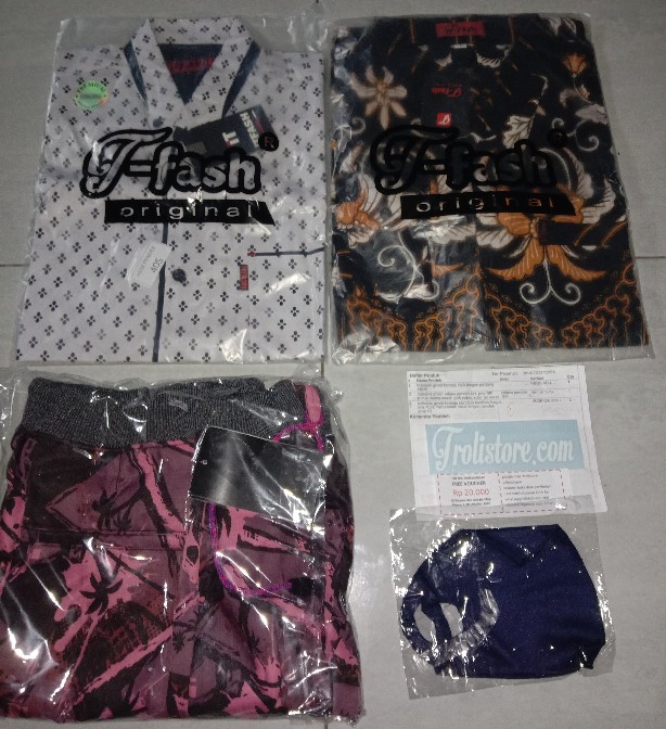 Trolistore Grosir Kemeja Batik Lengan Panjang Kbds