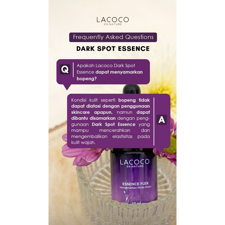 Penghilang Plek Hitam Ekspoliasi Lacoco Dark Spot Essence Original LCANTIFLEK Flek Hitam