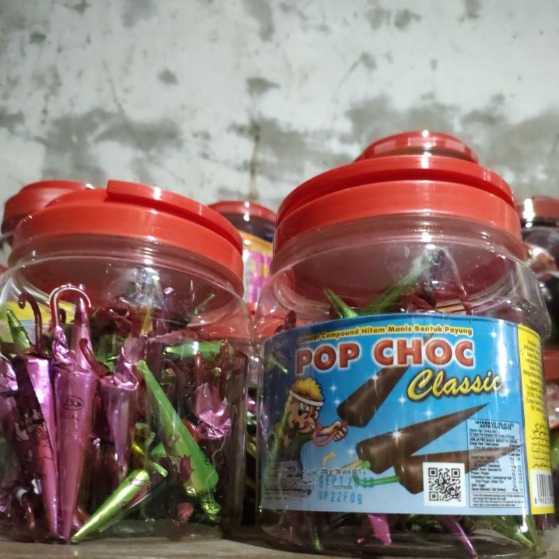 coklat compound bentuk payung toples