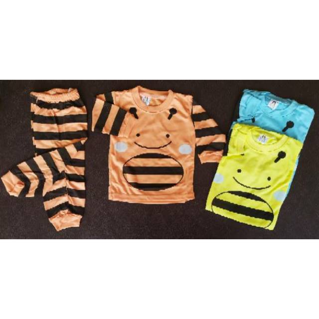 Setelan Piyama Bayi Motif tiger Tangan Panjang