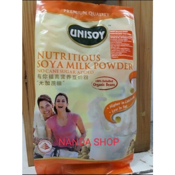 

Unisoy Nutritious soya milk powder no cane sugar added