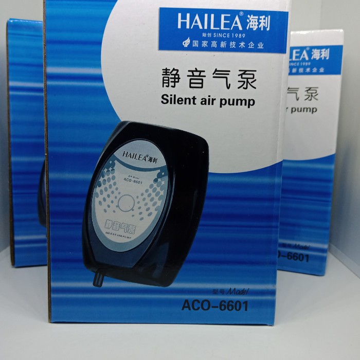 Silent air pump /mesin aerator 1 lubang silent Hailea Aco-6601 ACo6601