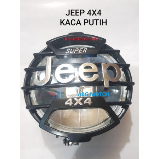 REFLEKTOR LAMPU DEPAN JEEP 4X4 KACA PUTIH