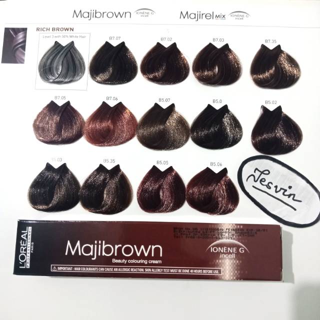  Loreal  Proffesional Majibrown Paris  Cat Pewarna  rambut  