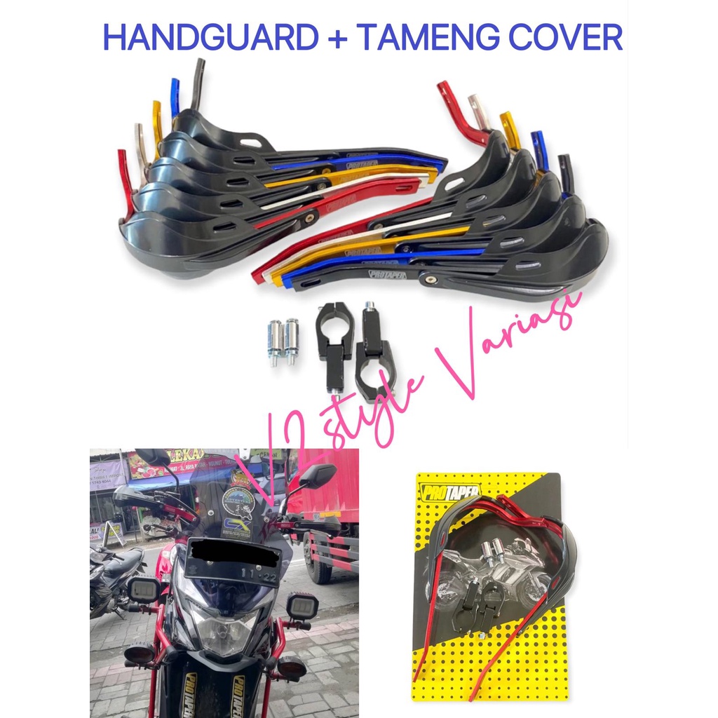 HANDGUARD TULANG + TAMENG PELINDUNG TANGAN PNP KLX CRF TRAIL WR155 DTRACKER CROSS SUPERMOTO BYSON XRIDE BEAT STREET VIXION JUPITER MX Z MX KING RXKING RX KING HANDGUARD BESI PROTAPER ORIGINAL R25 CB150R MEGAPRO THUNDER MAXI LEXI AEROX NMAX UNIVERSAL BAUT