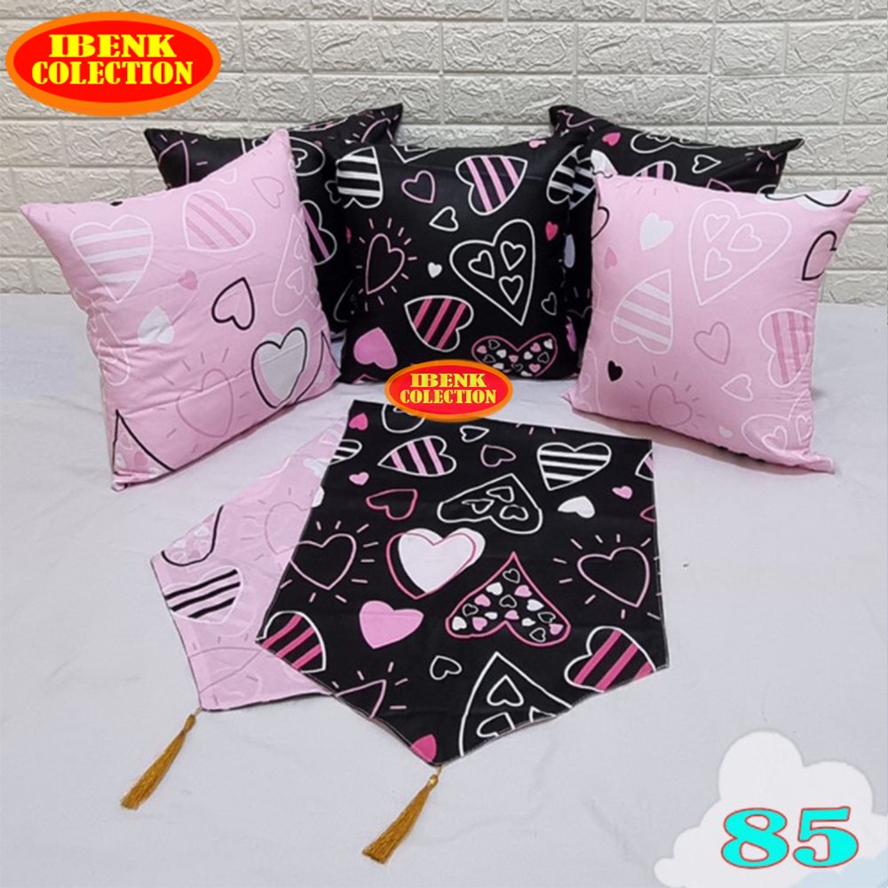 Paket 5 Sarung Bantal + Taplak 40 x40 cm MOTIF 249 sd 298