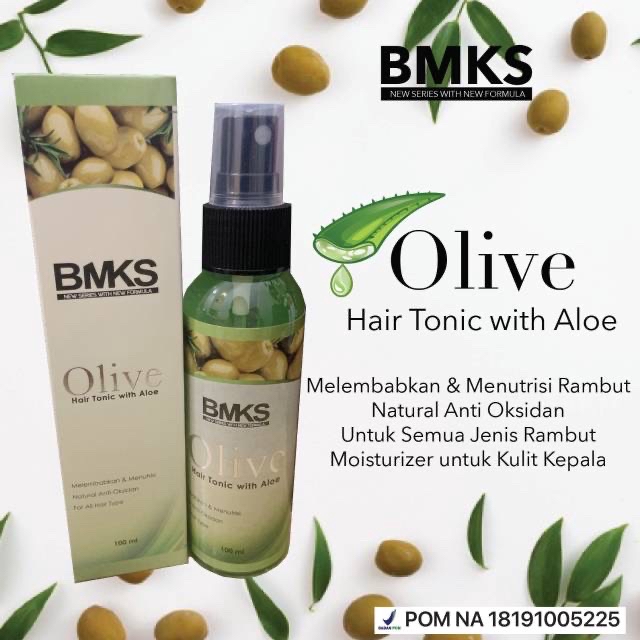 BMKS OLIVE TONIC spay rambut penguat rambut rontok aloe