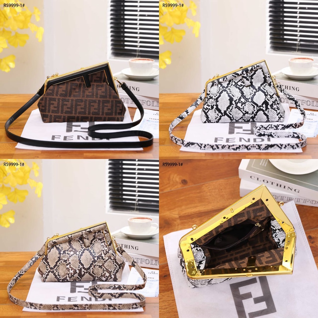 Tas FENDI First Snake Skin & FF Logo Clutch Bag R59999-1