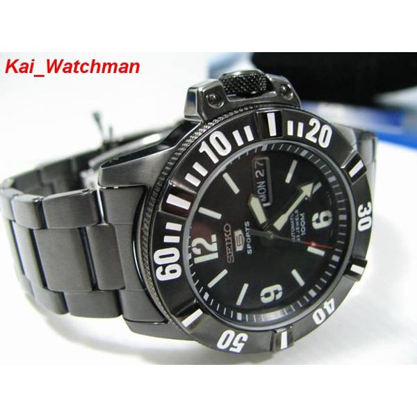 Seiko 5 Sports Men SNZG85K1 Automatic Black Bracelet | Jam Pria SNZG85