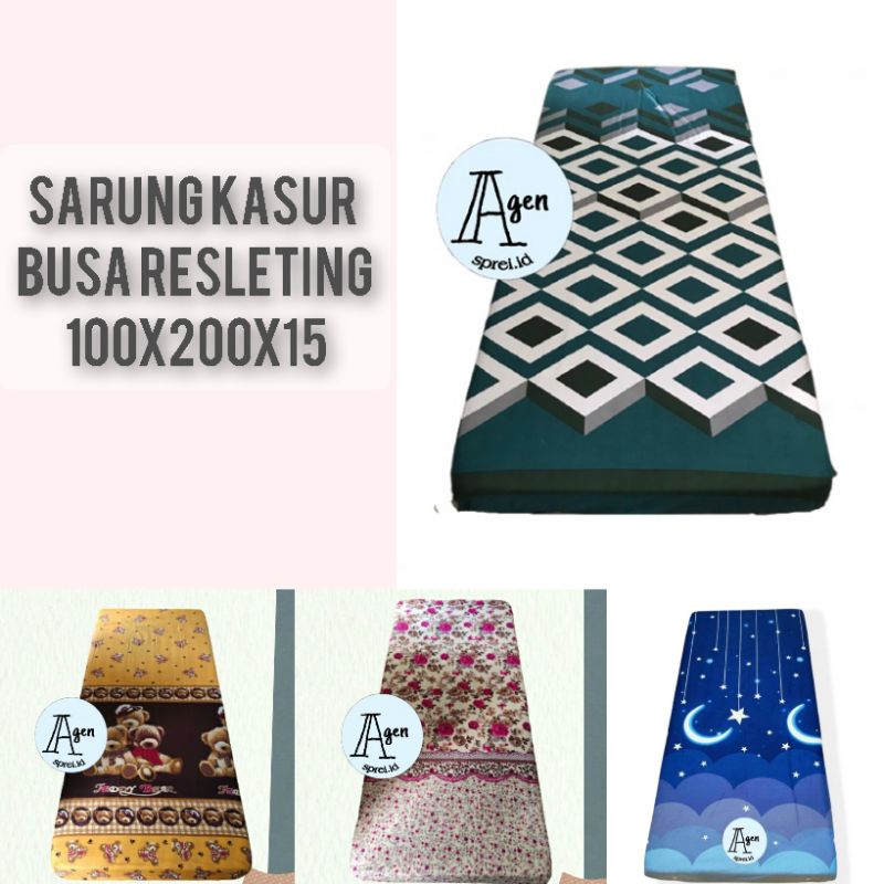 Sarung kasur busa resleting 100x200x15