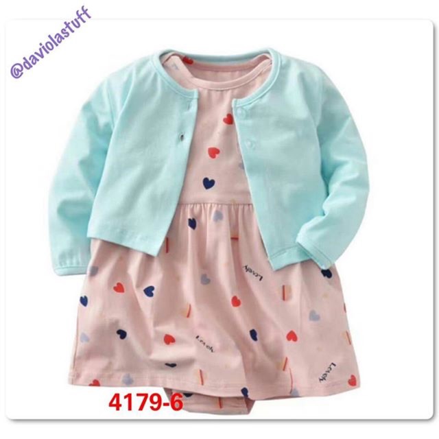Romper Cardigan Blue Love Set Carter’s 😍