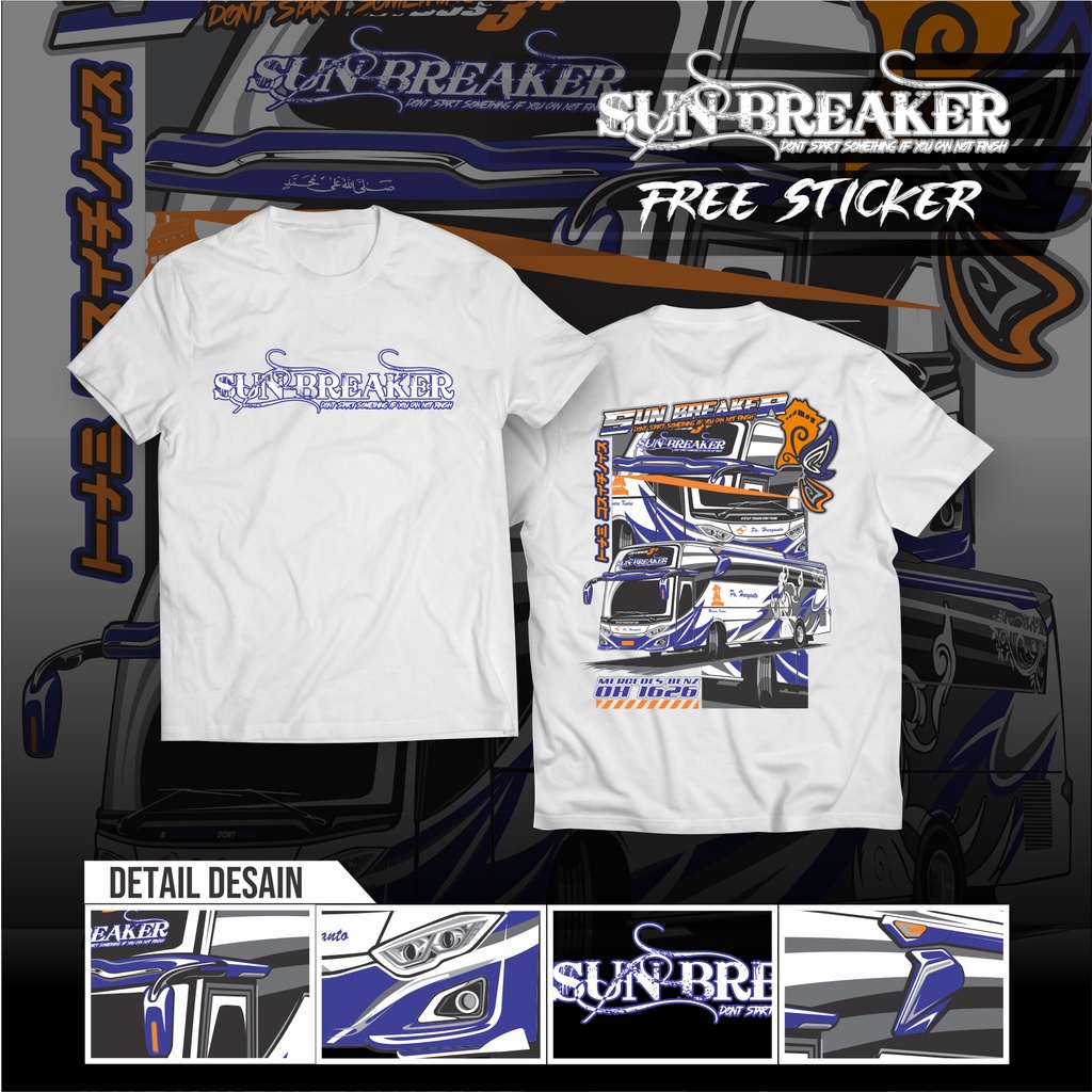Kaos Bus Mania Bismania Po Haryanto Sun Breaker Jetbus 3 Mercedes Benz OH 1626