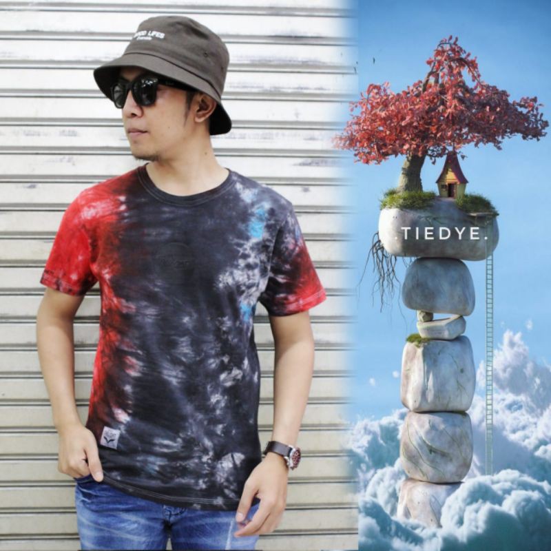 kaos distro original tiedye BYONES hanya size  L