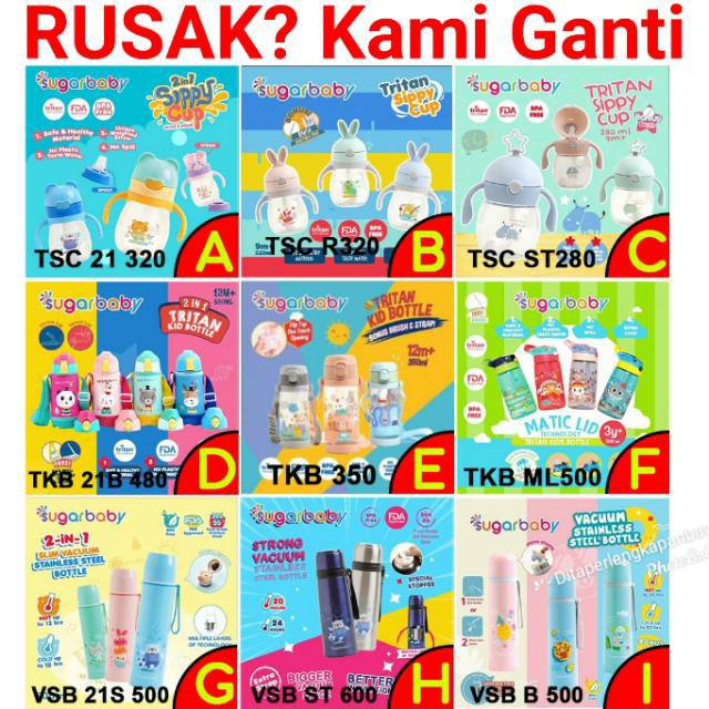 SUGARBABY BOTTLE TRITAN Kids Sippy Cup Termos stainless steel Botol Minum anak Botol sugar Baby botol minum sugarbaby sugarbaby tritan botol minum nature sippy cup 2in1 BOTOL SUGARBABY BOTOL MINUM TUMBLER ANAK BOTOL MINUM TERMOS ANAK BOTOL NATURE