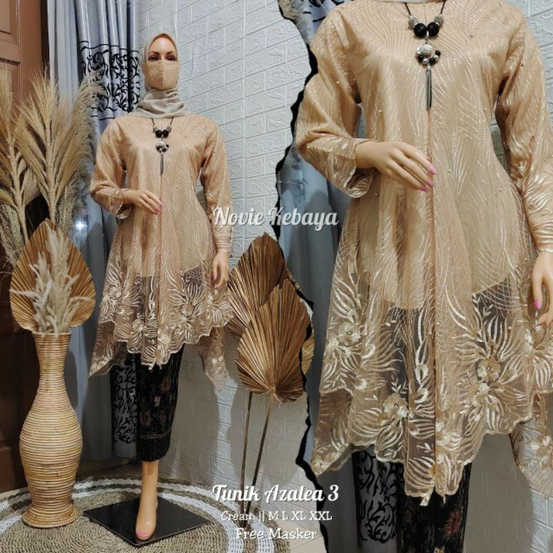 COD SET KEBAYA TUNIK/SET KEBAYA AZALEA TUNIK IMPORT/KEBAYA TUNIK PREMIUM