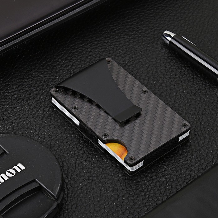 Dompet Kartu Card Box Antimagnetic Card Holder Carbon Fiber RFID X11