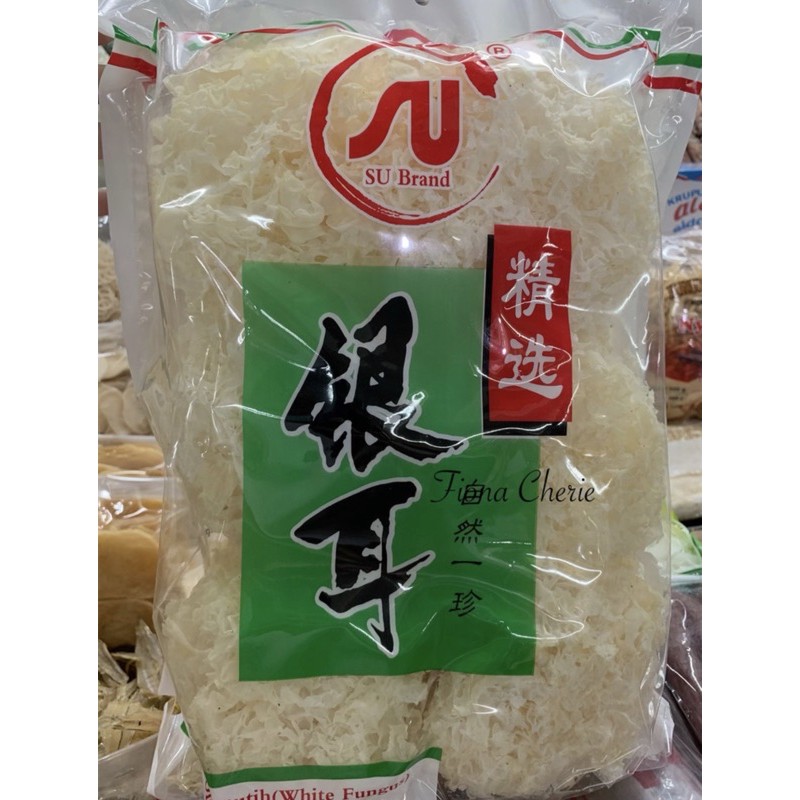 (JSO) jamur putih / dried white fungus SU brand 500 gr