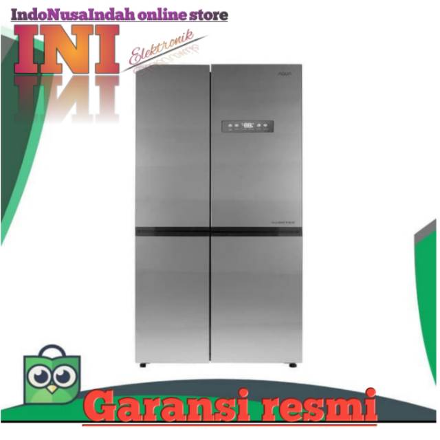 Kulkas aqua 2 pintu side by side ig 575 pb ( hitam )