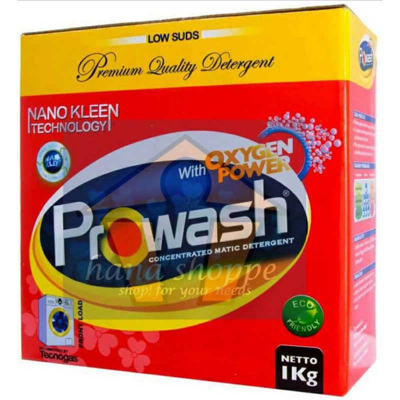Deterjen bubuk Prowash 1kg ( kemasan plastik)