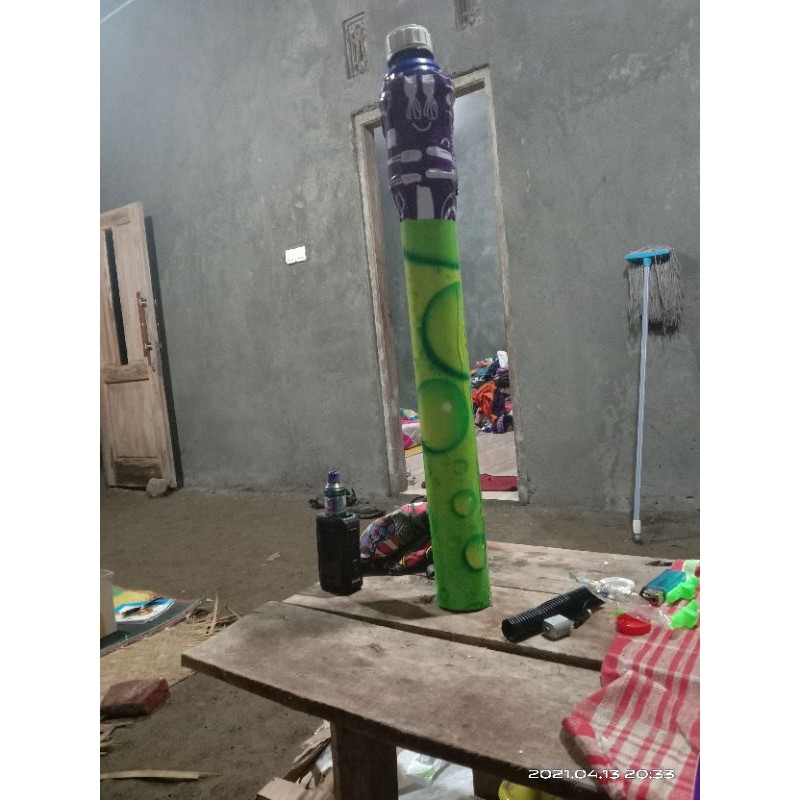 mainan meriam/lodong dobel fillter satu dengan paket spirtus