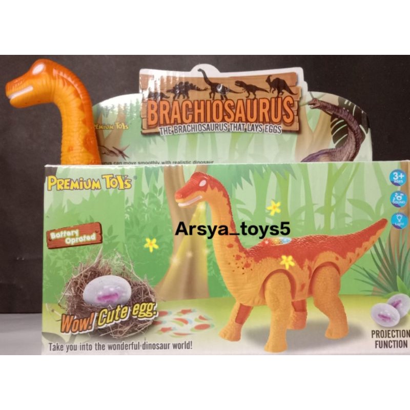 MAINAN DINOSAUR DINOSAURUS BRACHIOSAURUS BERTELUR BORN EGG