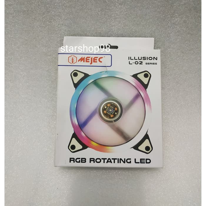 Mejec Fan Casing 12Cm RGB Rotating LED L02 ILLusion