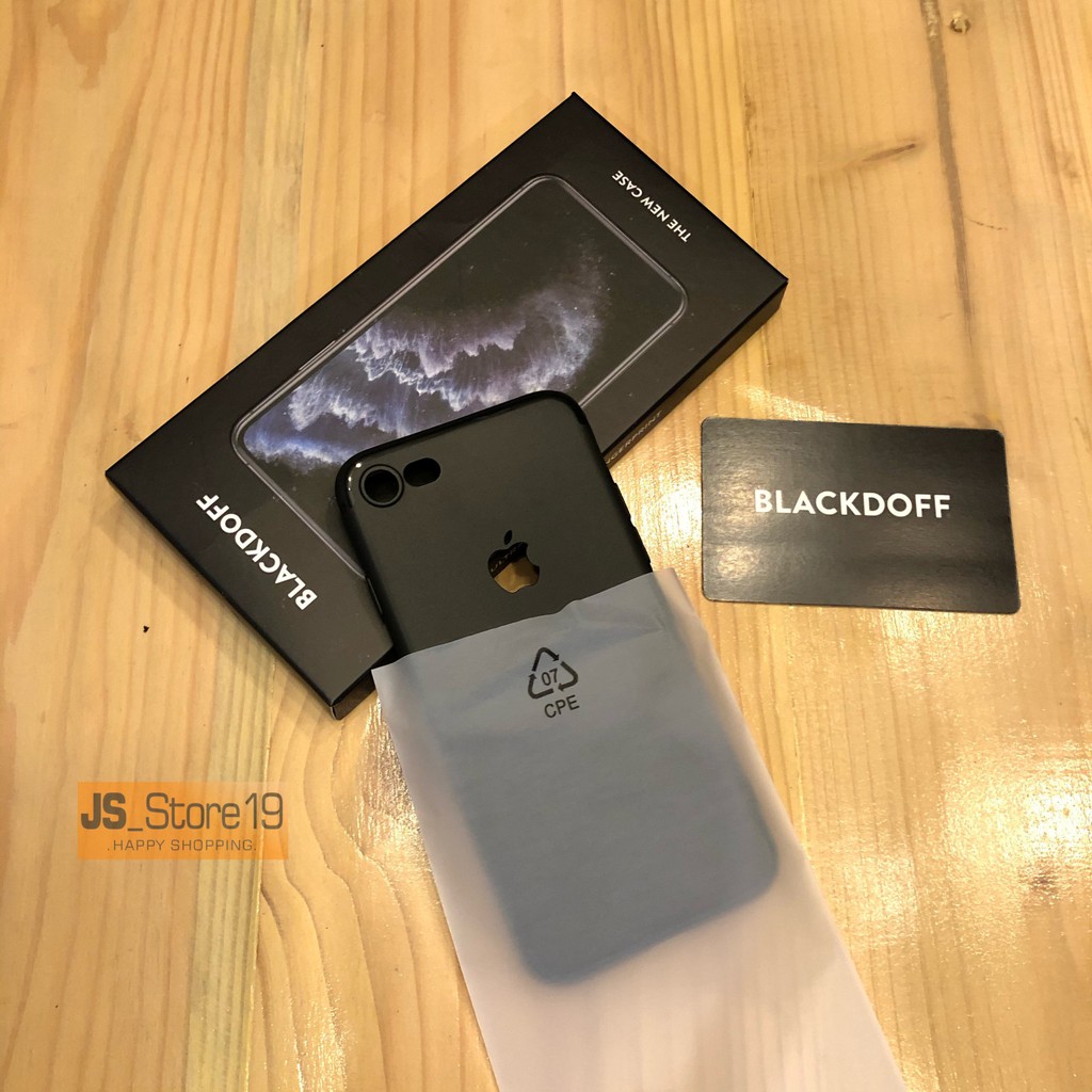 SOFTCASE CASE IPHONE 8 / ORIGINAL BLACKDOFF / CUT APPLE LOGO / SOFTCASE IP 8 / 8 PLUS