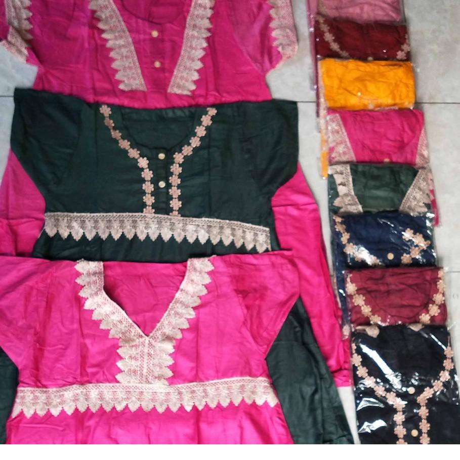 SMR 422 SALE DASTER ARAB LENGAN PENDEK KANCING DEPAN RENDA BUSUI GROSIR SUPER GRADE DISKON ...