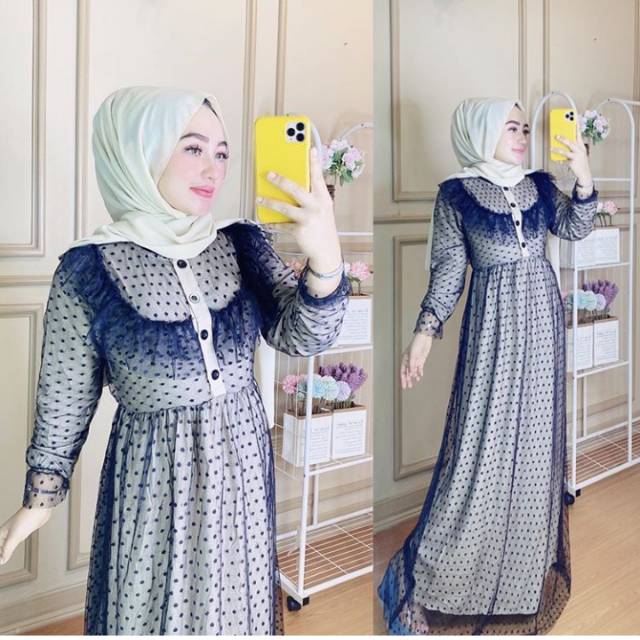 Homedress polkadot shellasaukia
