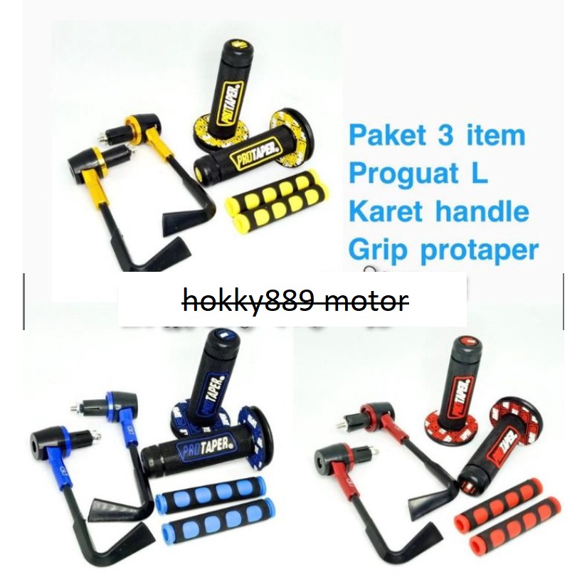 Handgip Protaper + Proguard L + Karet Handle Jari Universal Untuk Semua Motor