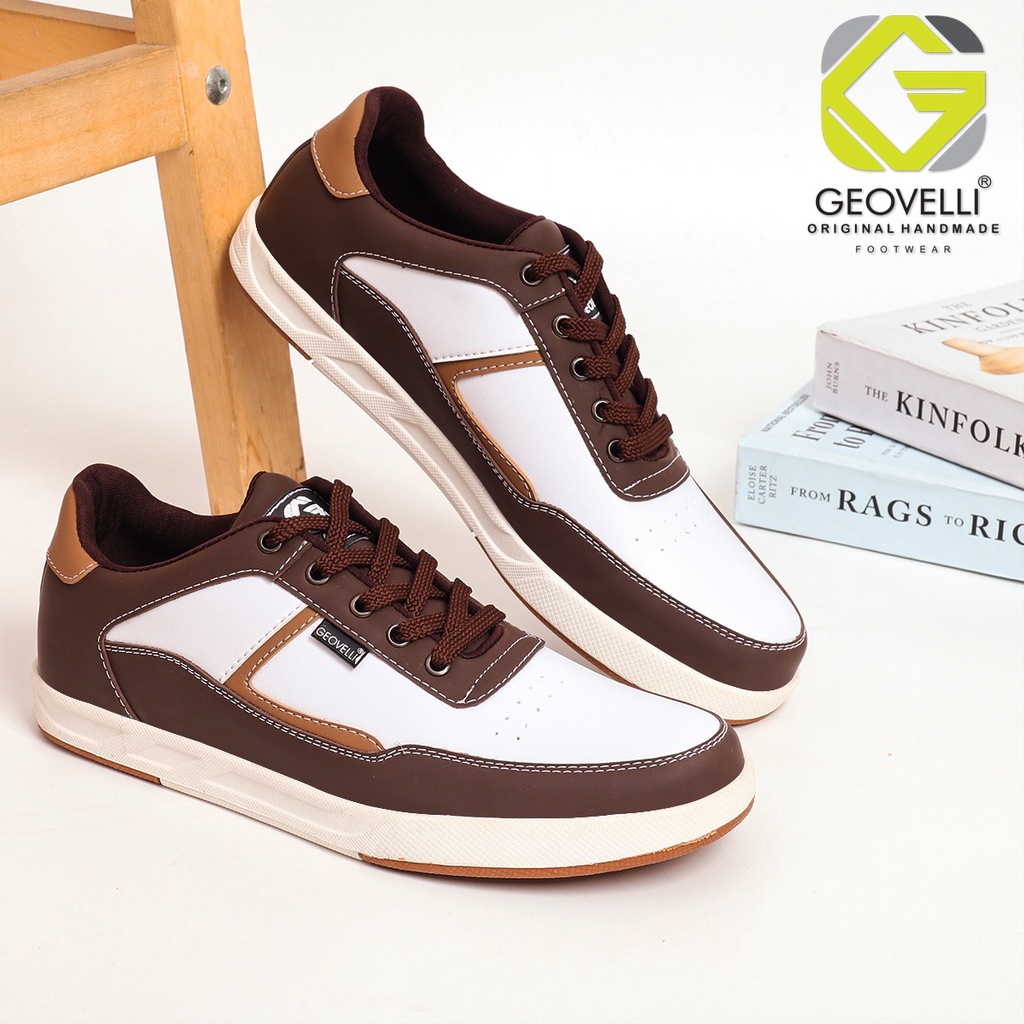 Sepatu sneaker pria kasual geovelli footwear ukuran jumbo 44-39