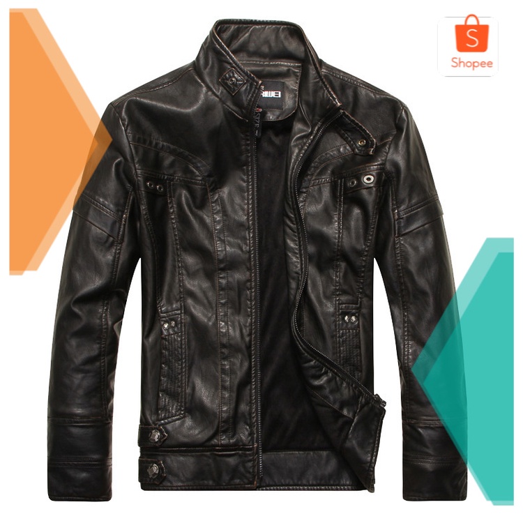 Jaket Kulit Import 17 Berharap   Pria Sepeda Motor Jaket Kulit PU Pria Jaket Produsen Jaket Kulit