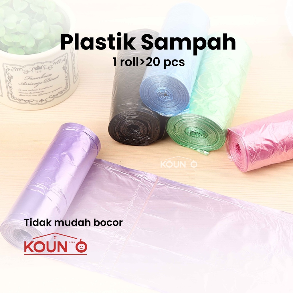 Kantong Plastik Sampah Roll Gulungan Rumah Tangga Dapur Plastik Kresek Garbage Bags Go Green Isi 20