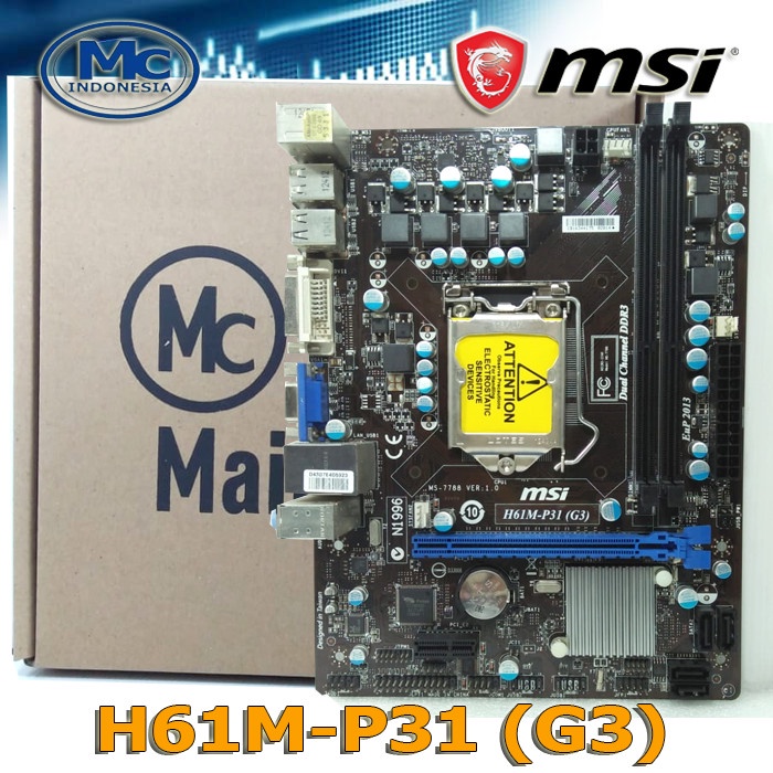 MOBO Motherboard Mainboard H61 Intel LGA 1155 MSI