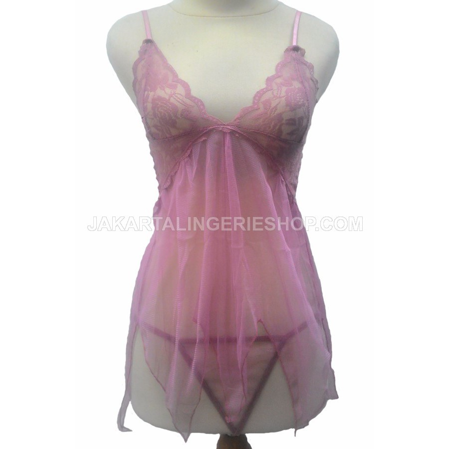 Jakarta Lingerie JLC018 SOFIA Pink Baju Tidur Sexy Wanita Dewasa Transparan